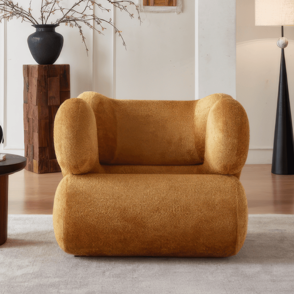 Four Symbols Sculptural Lounge Chair in Textured Fabric - Office Logix Shop