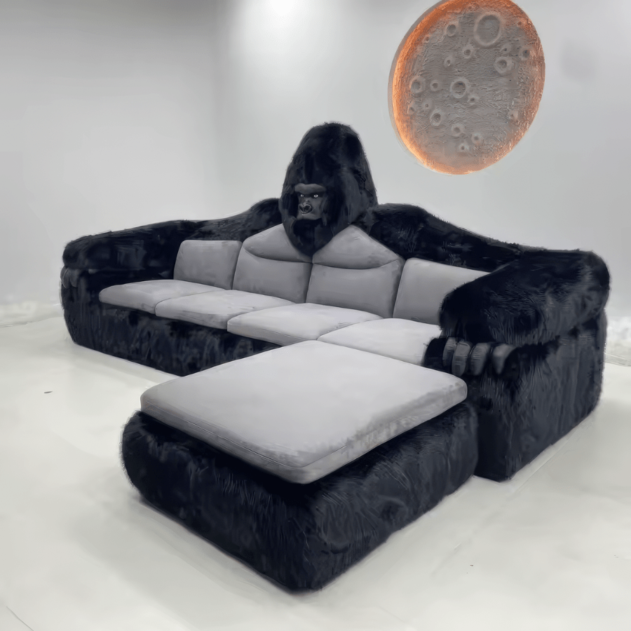 Giant Gorilla Couch with Ottoman - Massive Animal Sofa for Bold Spaces - Office Logix Shop