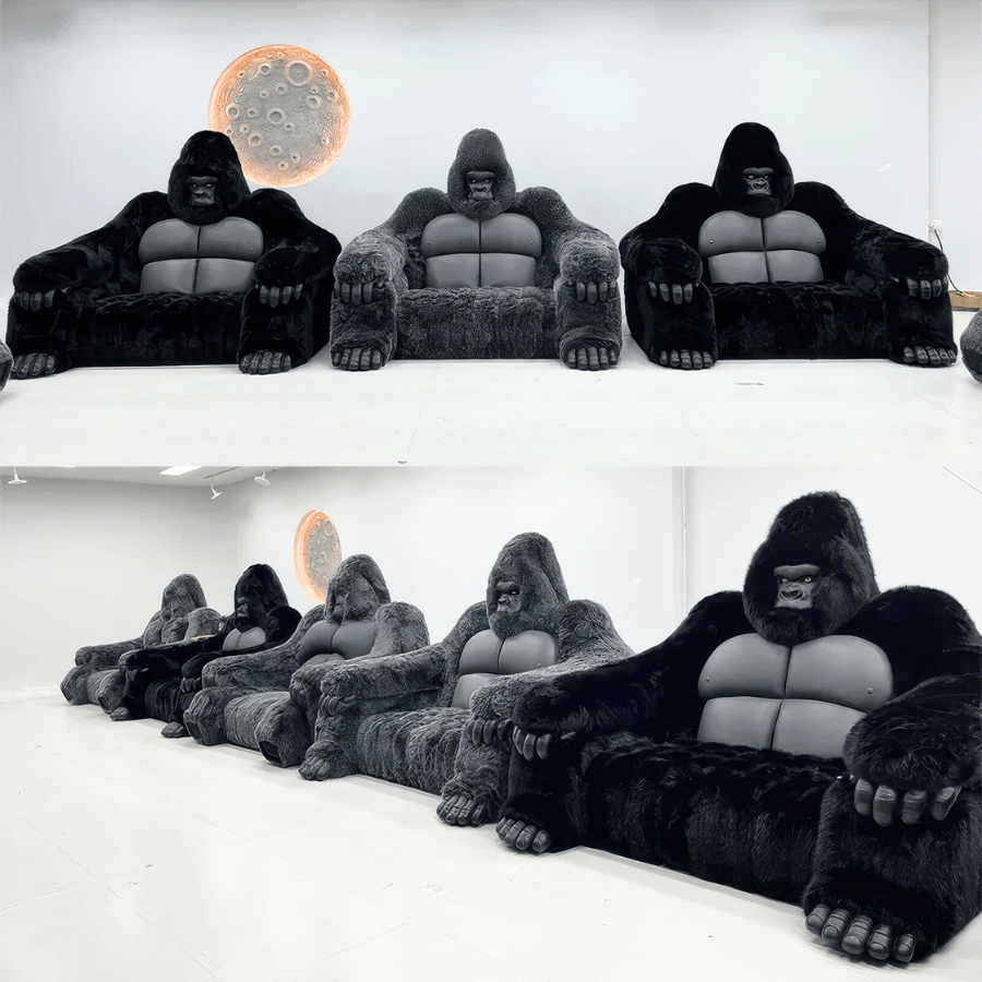 Gray Gorilla Sofa - Oversized Gorilla Couch - Office Logix Shop