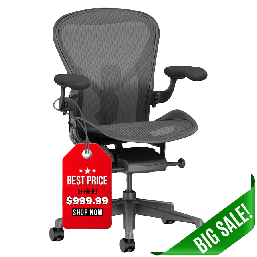 Refurbished Herman Miller Aeron Chair size B on sale with price tag, Office Logix Shop