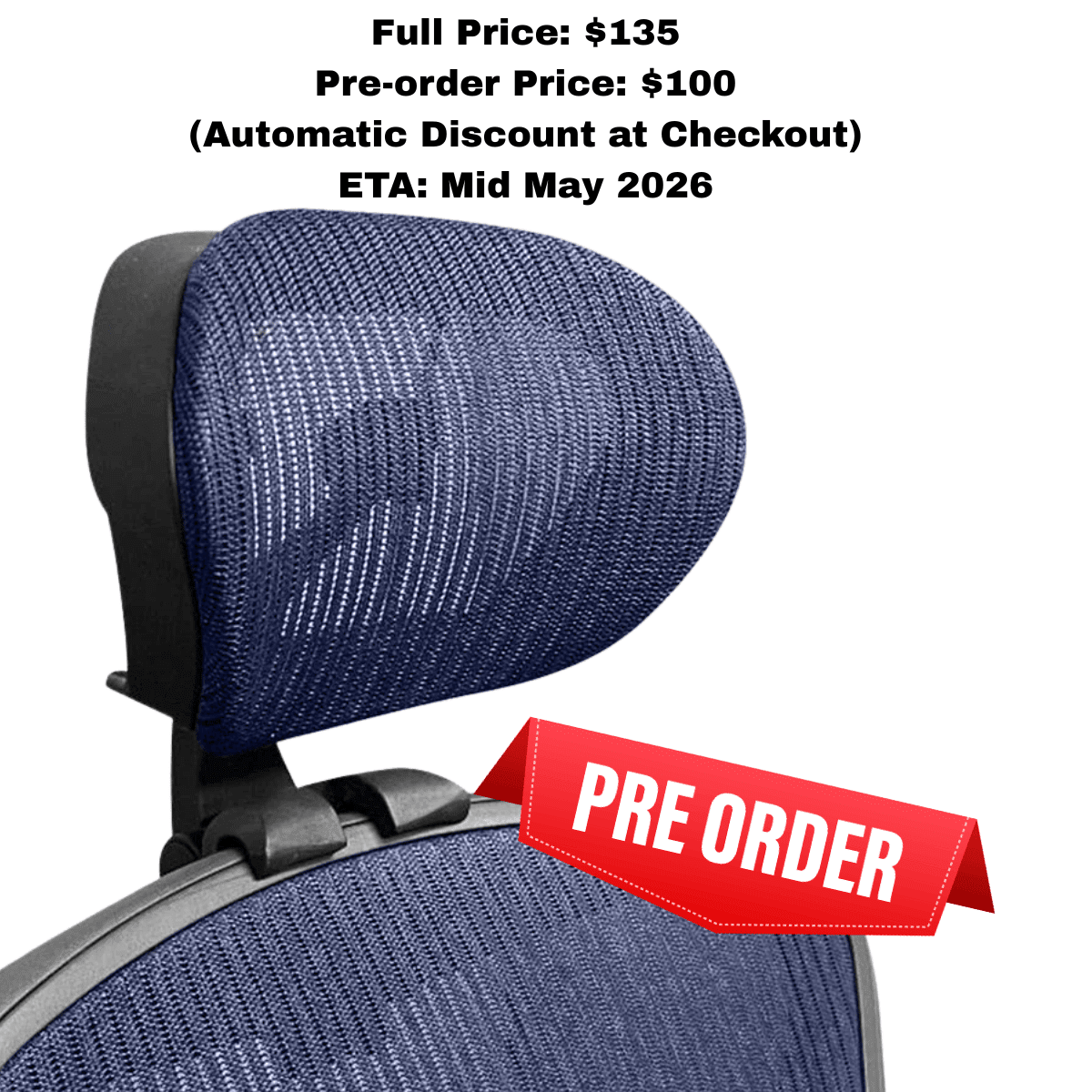 Herman Miller Aeron Classic Headrest for Size B and C Chairs (Patented) - Office Logix Shop