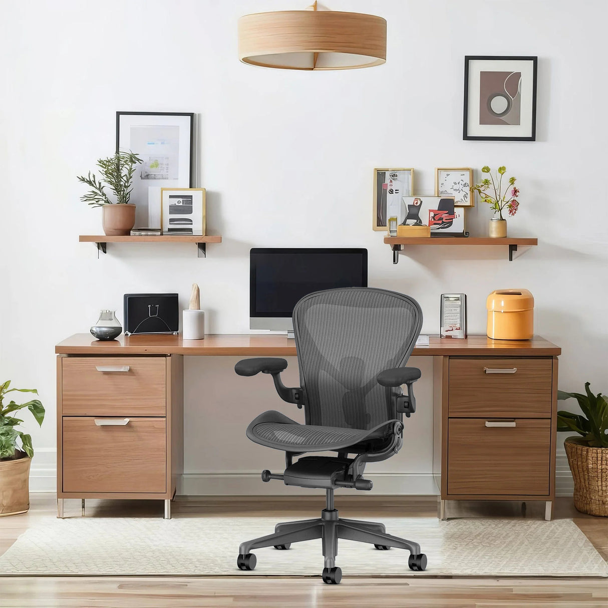 Refurbished Herman Miller Aeron office chair size B in modern home office, Office Logix Shop