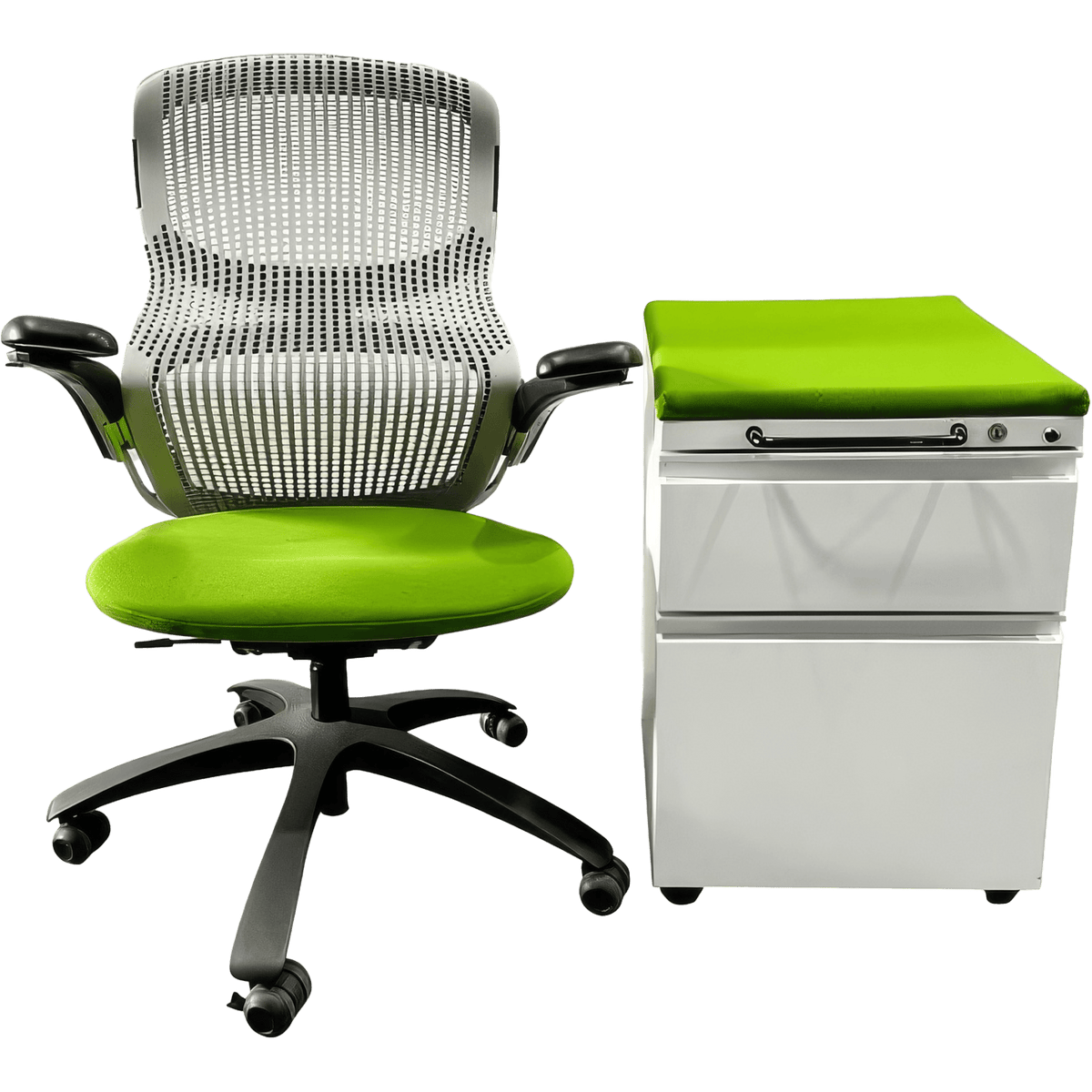 Knoll Generation Chair & Herman Miller Meridian Pedestal Bundle (Renewed) - Office Logix Shop