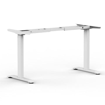 Office Logix Shop Electric White Sit-Stand Desk Frame with Adjustable Height and Cable Management Holes for a Productive Workspace- Top Sold Seperately