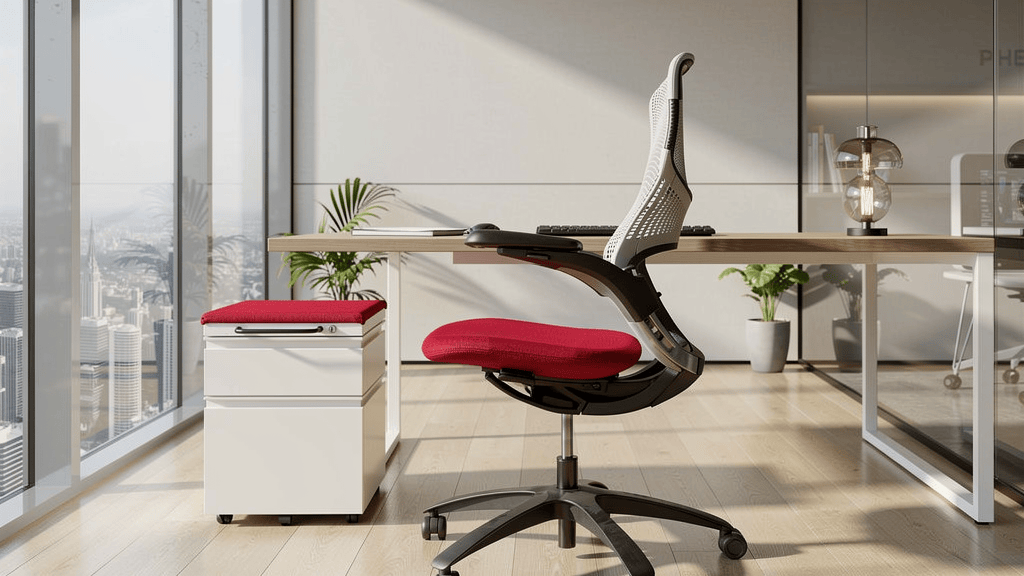 Office Logix Shop Knoll Generation Chair & Herman Miller Meridian Pedestal Bundle (Renewed)