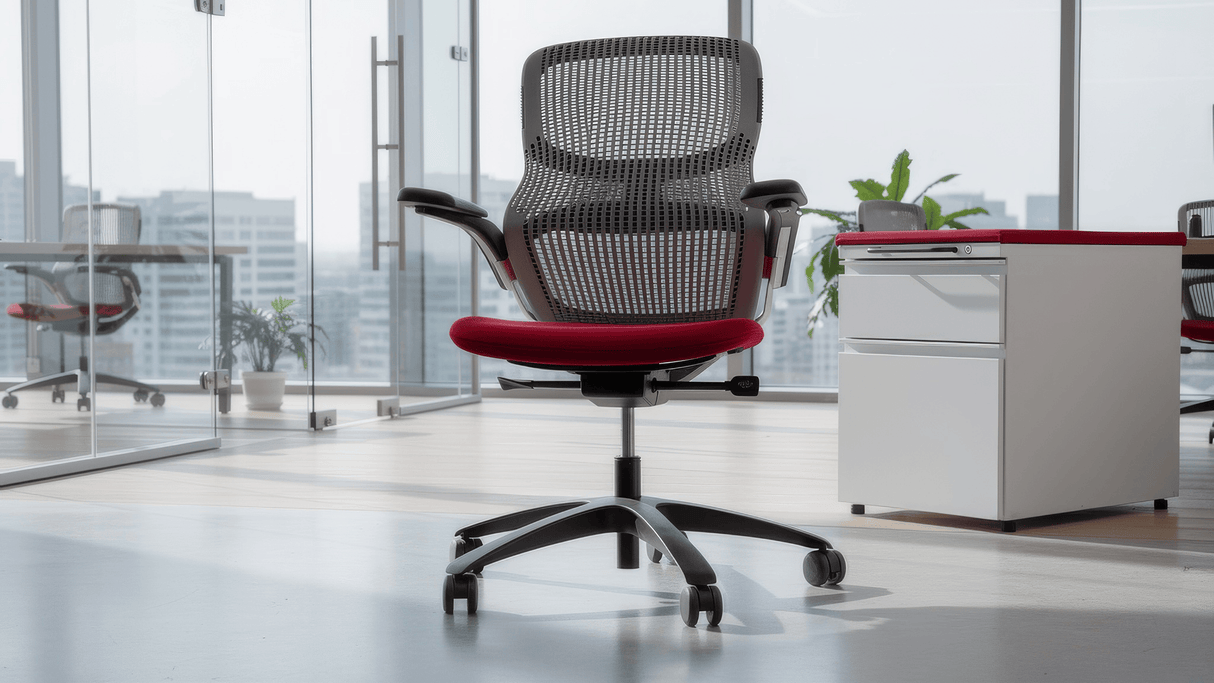 Office Logix Shop Knoll Generation Chair & Herman Miller Meridian Pedestal Bundle (Renewed)