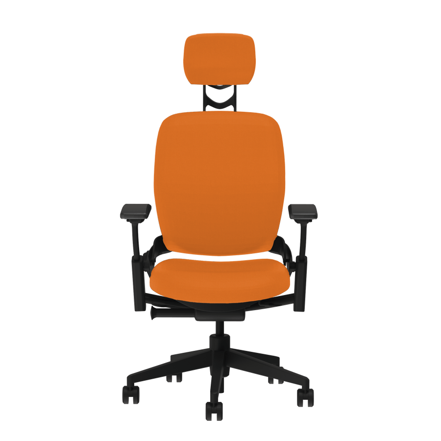 Office Logix Shop Office Chair Parts Black Fame Orange Fabric Insert Steelcase Leap V2 Headrest -PreOrder (ETA June 24)