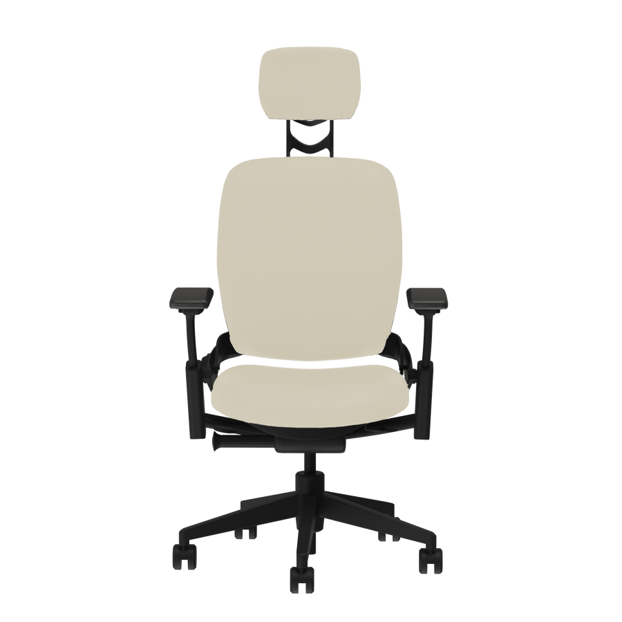 Office Logix Shop Office Chair Parts Black Frame Tan Fabric Insert Steelcase Leap V2 Headrest -PreOrder (ETA June 24)