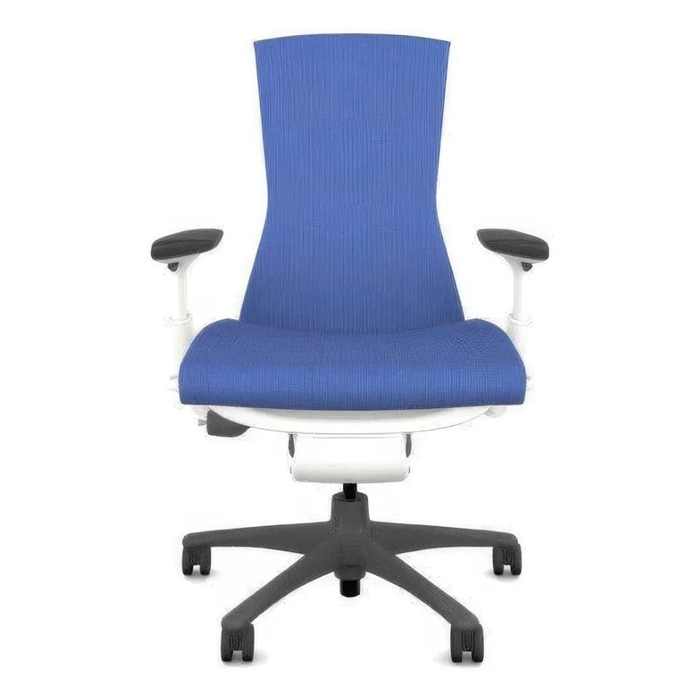 Office Logix Shop White Frame / Blue Berry Rhythm with Graphite Base Herman Miller Embody Chair (Renewed)
