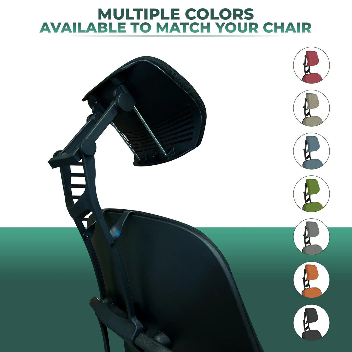 Steelcase Leap V2 office chair with headrest in black, multiple color options shown