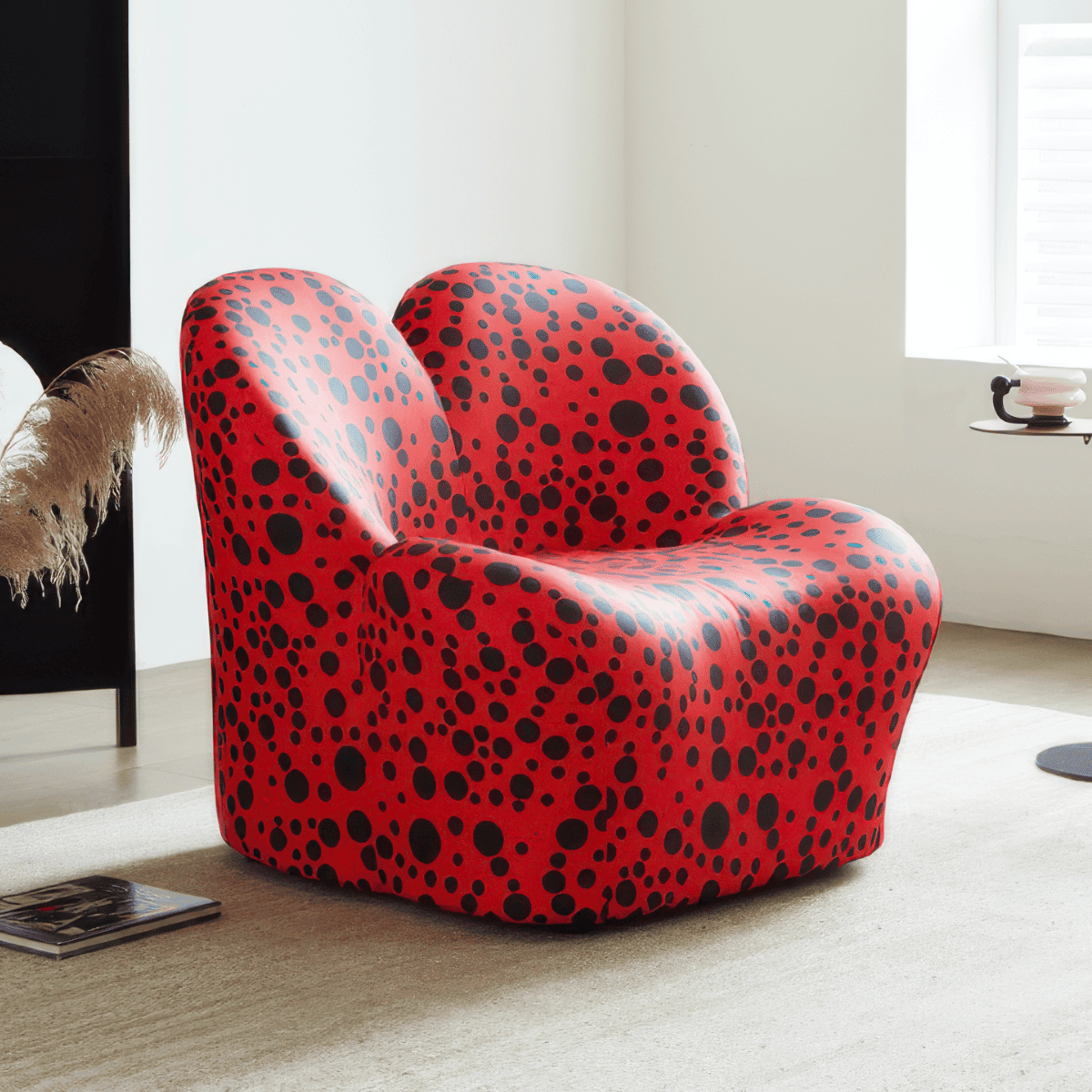Petal Sculptural Accent Sofa in Printed Leather - Office Logix Shop
