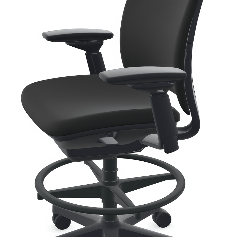 Steelcase Amia Stool, All Features, Adjustable Arms, Adjustable Lumbar Support (Renewed) - Office Logix Shop