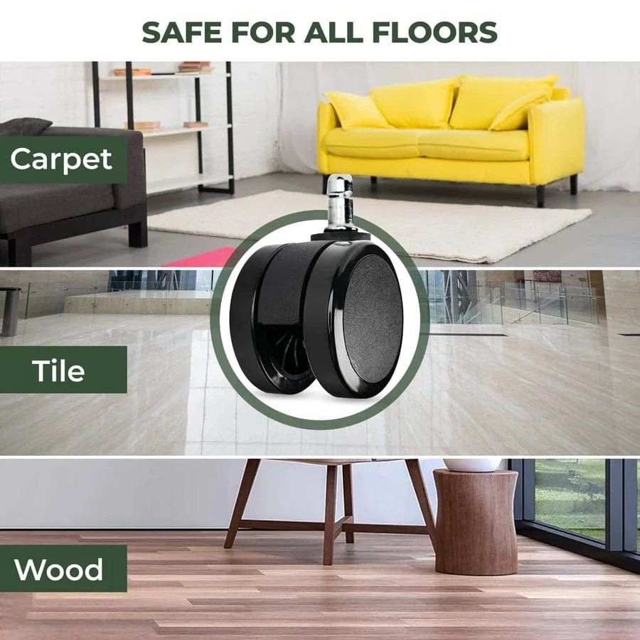 Steelcase Chair Replacement Casters by OfficeLogixShop – Soft 3" – Set of 5 - Office Logix Shop