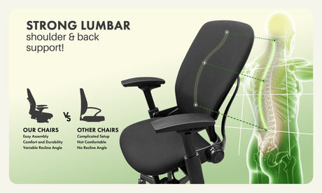 Steelcase Leap V2 Chair with Black Base and Frame (Rеnеwеd) - Office Logix Shop