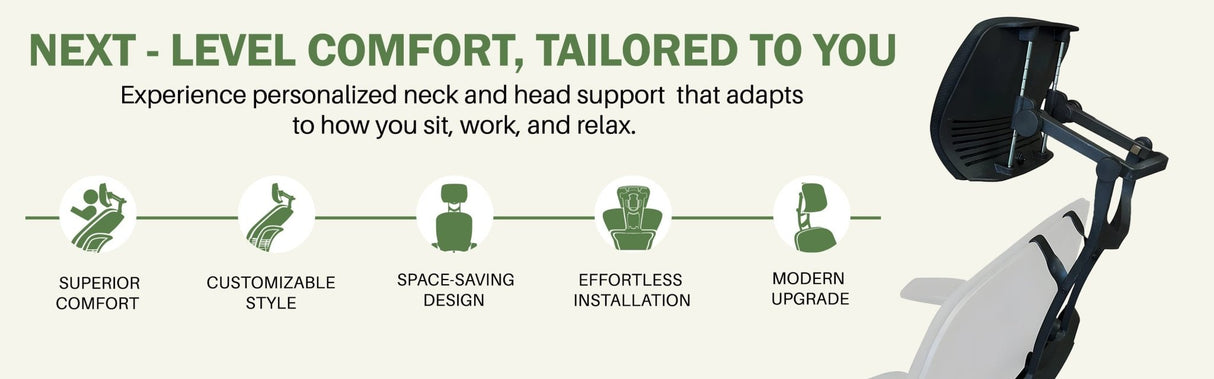 Steelcase Leap V2 Headrest - (Limited Quantity in Stock) - UTILITY PATENT PENDING - Office Logix Shop