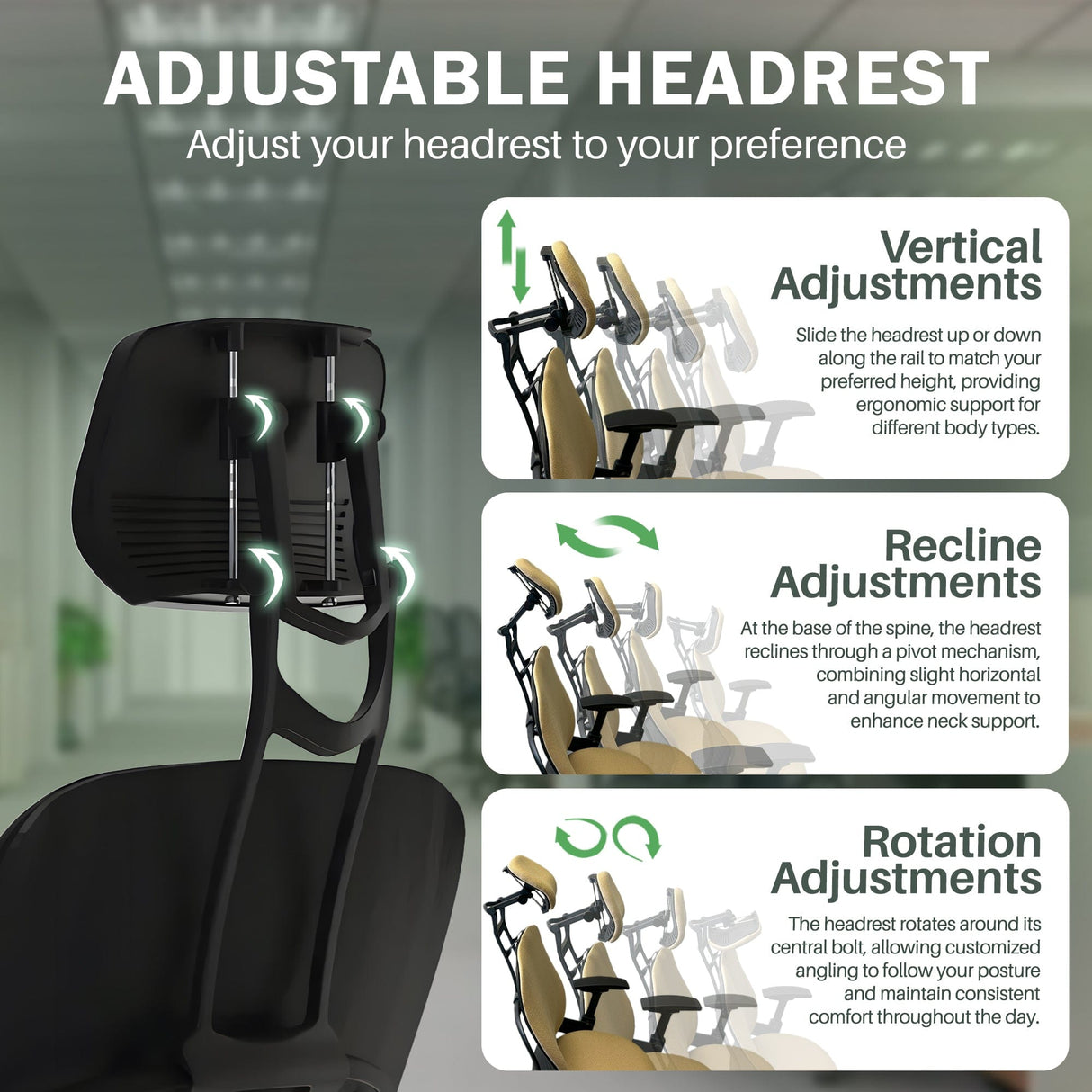 Steelcase Leap V2 Headrest - (Limited Quantity in Stock) - UTILITY PATENT PENDING - Office Logix Shop