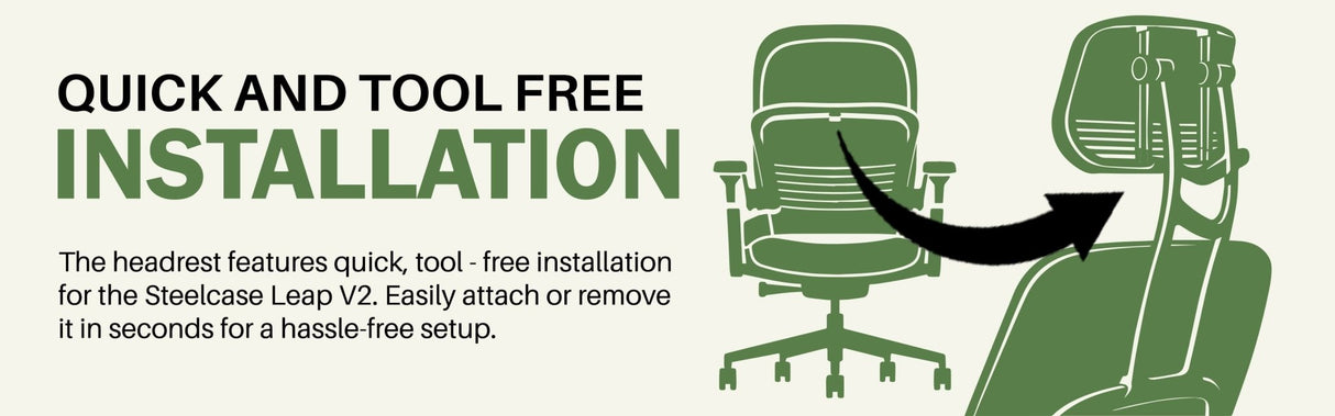 Steelcase Leap V2 Headrest - (Limited Quantity in Stock) - UTILITY PATENT PENDING - Office Logix Shop