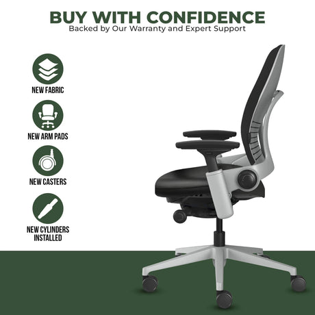 Steelcase Office Chairs Steelcase Leap V2 Chair with Platinum Base and Frame - Fully Loaded (Rеnеwеd)