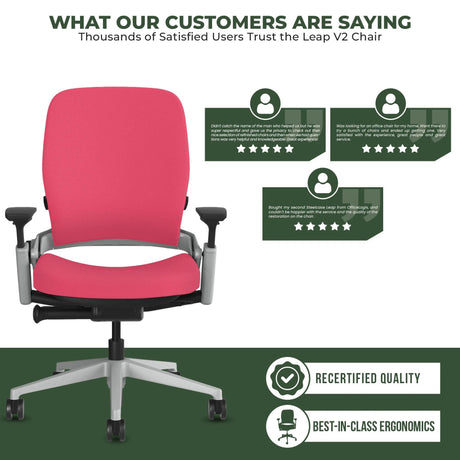 Steelcase Leap V2 - Fully Loaded w/Lumbar Support (Renewed) - Office Logix Shop
