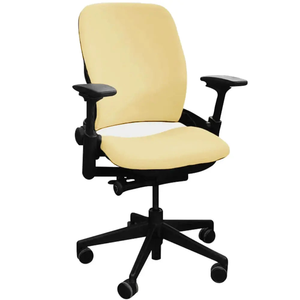 Refurbished Steelcase Leap V2 office chair in tan with black base from Office Logix Shop