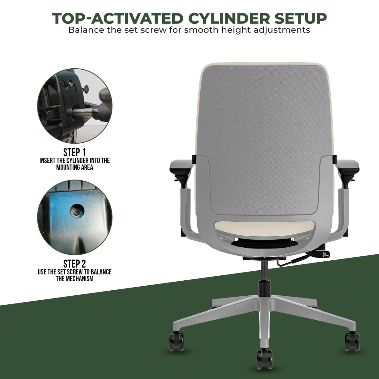 Steelcase Office Task Chair Steelcase Amia Task Chair - Fully Adjustable - Platinum Frame (Renewed)