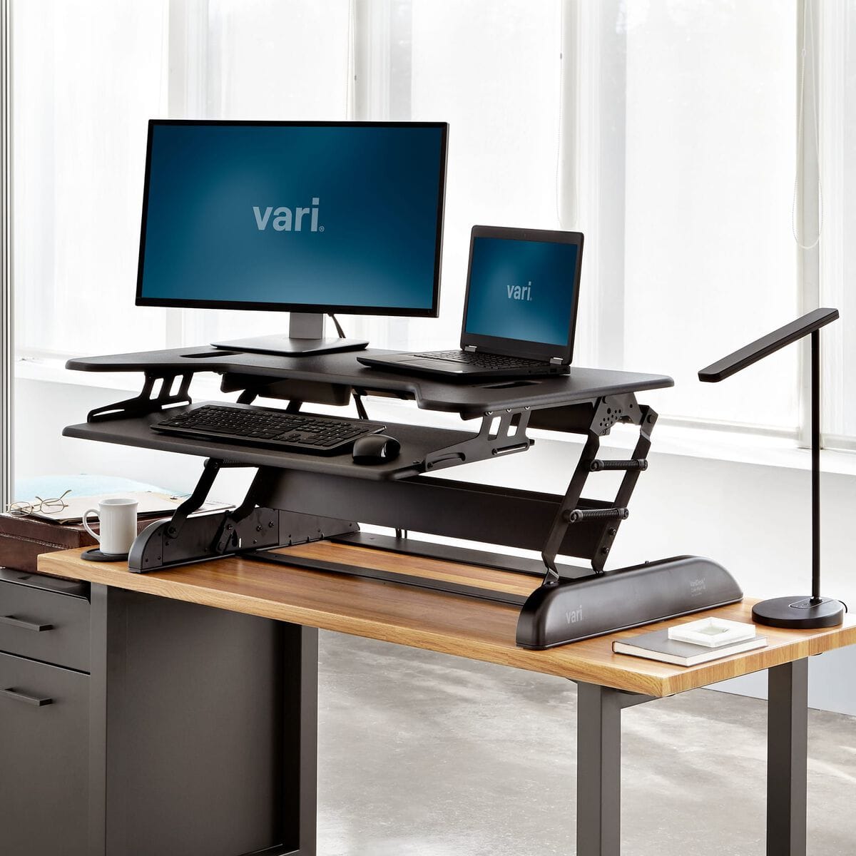 VariDesk Cube Plus 40 - Adjustable Sit - Stand Desktop Converter (Renewed) - Office Logix Shop