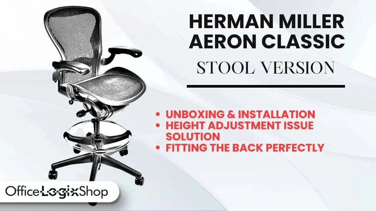 Herman Miller Aeron Stool Version Unboxing and Assembly Tutorial - Office Logix Shop
