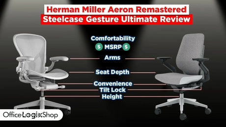 Steelcase Gesture vs. Herman Miller Aeron Remastered: The Ultimate Chair Review - Office Logix Shop