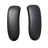 Pair of black OfficeLogixShop replacement arm pads for the Herman Miller Aeron Remastered, seen from above