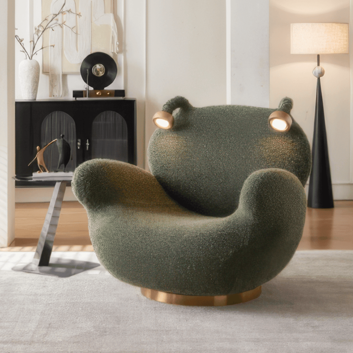 Crab Sculptural Lounge Chair with Rotating Base & Ambient Light - Office Logix Shop