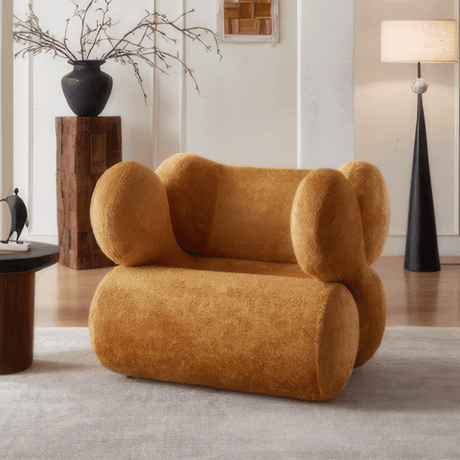Four Symbols Sculptural Lounge Chair in Textured Fabric - Office Logix Shop
