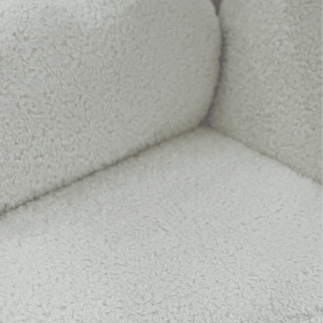 Giant Crescent Moon Lounger - Ivory Bouclé Nursery Sofa - Office Logix Shop