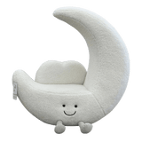 Giant Crescent Moon Lounger - Ivory Bouclé Nursery Sofa - Office Logix Shop