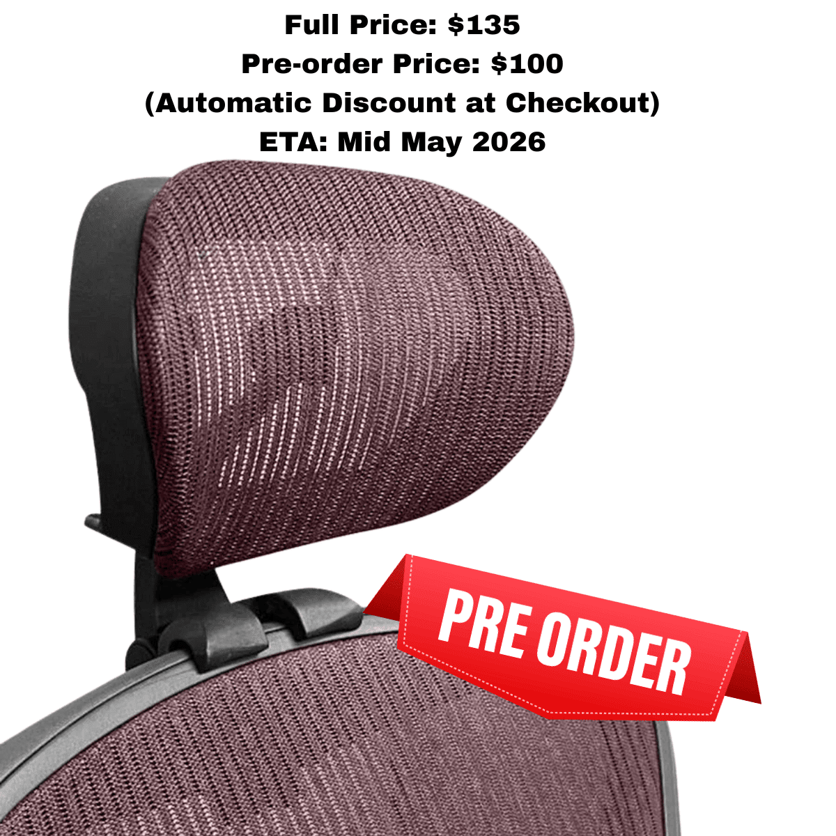 Herman Miller Aeron Classic Headrest for Size B and C Chairs (Patented) - Office Logix Shop