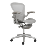 Herman Miller Aeron Fully Loaded Adjustable Lumbar - Titanium (Renewed) - Office Logix Shop