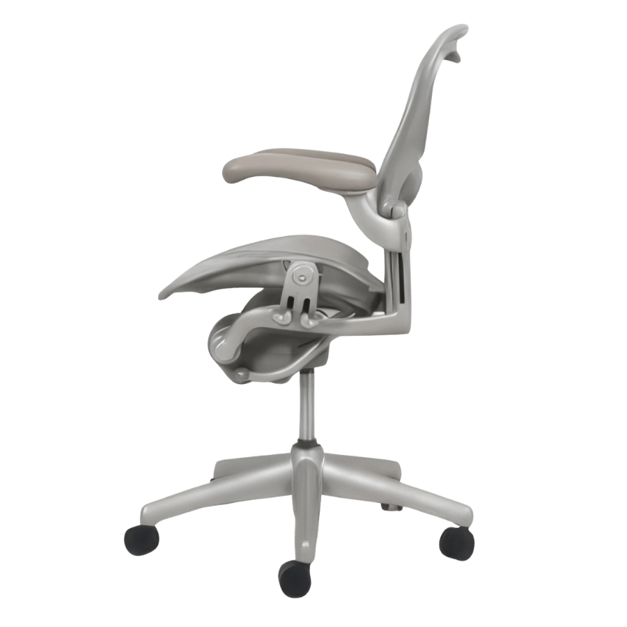 Refurbished Titanium Aeron Chair by OfficeLogixShop with breathable mesh technology