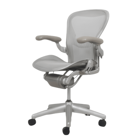 Herman Miller Aeron Fully Loaded Adjustable Lumbar - Titanium (Renewed) - Office Logix Shop