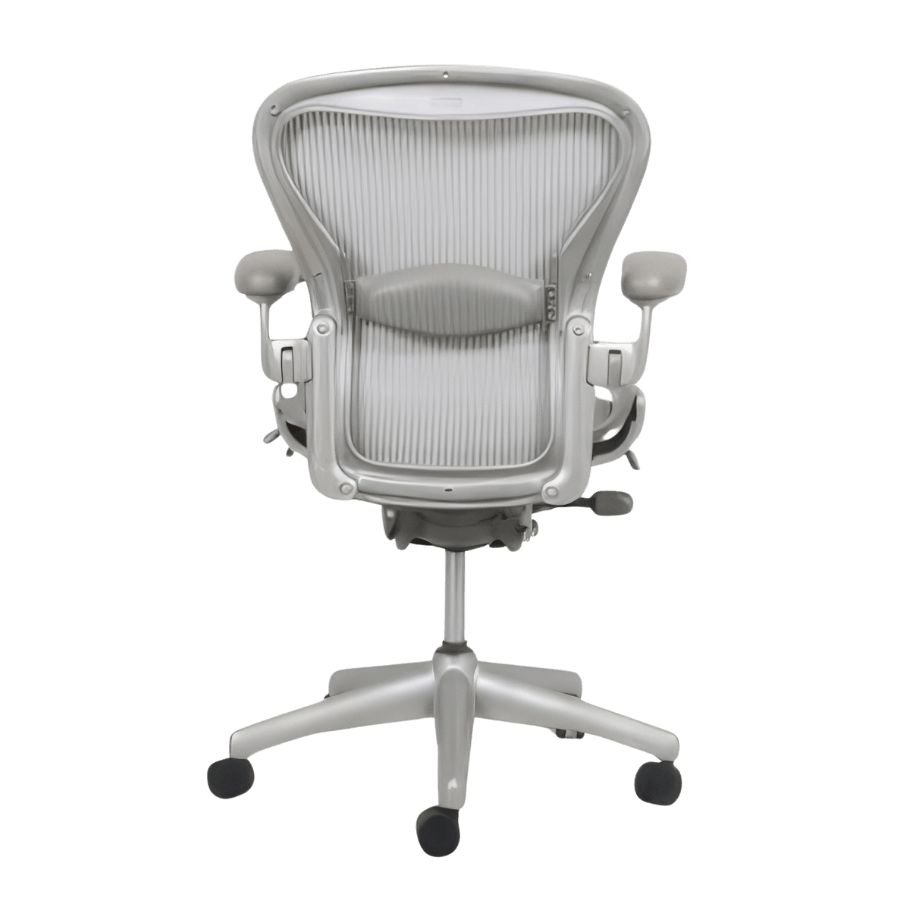 Herman Miller Aeron Fully Loaded Adjustable Lumbar - Titanium (Renewed) - Office Logix Shop