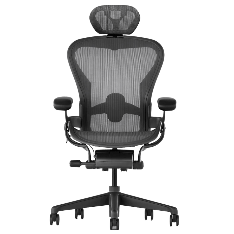 Herman Miller Aeron V2 (Remastered) Chair and Headrest Saving Bundle (Size B) - Office Logix Shop