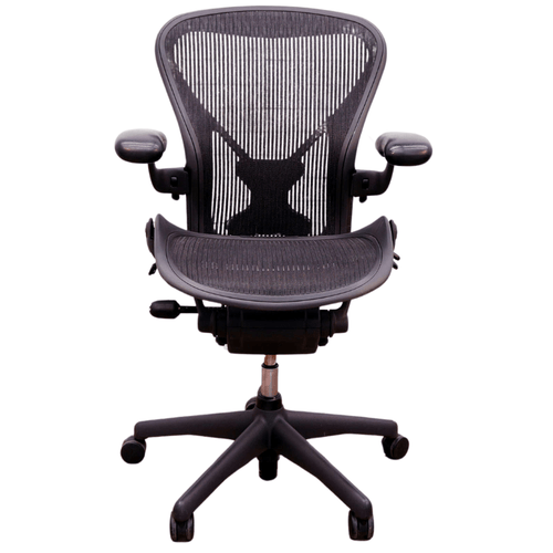 リファービッシュ済みHerman Miller Aeron Classic、ブラックメッシュ+PostureFit
