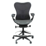 Refurbished Herman Miller Mirra 2 office stool, mesh back, adjustable arms, black finish