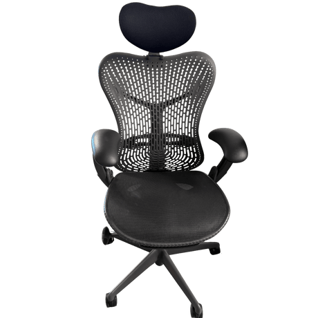 Herman Miller Mirra Chair 1 & OfficeLogixShop Headrest Bundle - Office Logix Shop