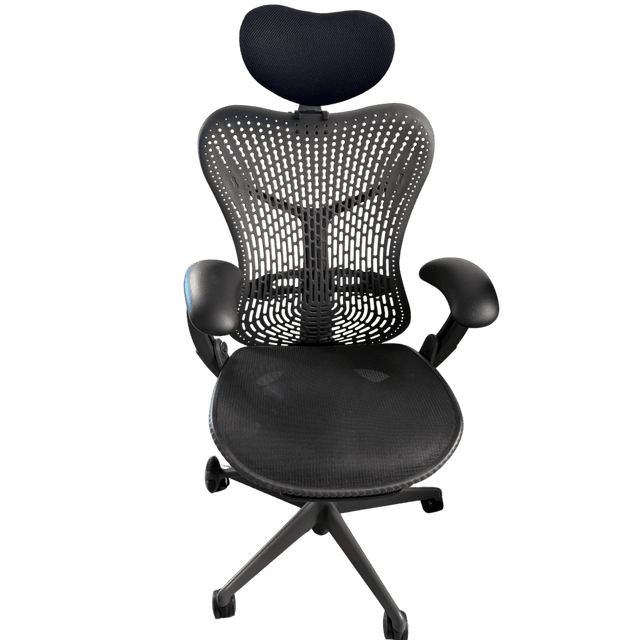 Herman Miller Mirra Chair 1 & OfficeLogixShop Headrest Bundle - Office Logix Shop