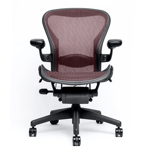 Refurbished Herman Miller Aeron Classic task chair red Pellicle mesh