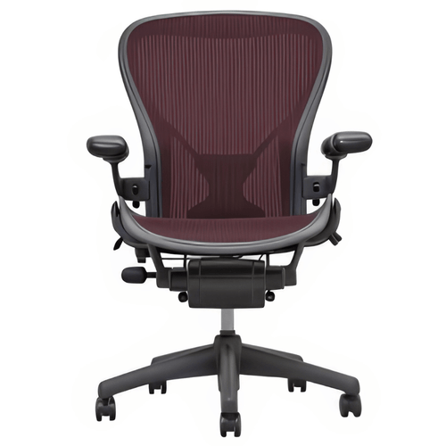 リファービッシュ済みAeron Classic、レッドメッシュ+PostureFit