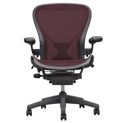 Refurbished Herman Miller Aeron Classic red mesh PostureFit