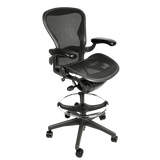 Herman Miller Office Task Chair Classic Aeron V1 Stool - Size B Herman Miller Aeron Drafting Stool - Size B ||Classic or Remastered V2 see variant||- (Renewed)