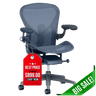 Herman Miller Office Task Chair Light Graphite Herman Miller Aeron Chair PostureFit SL - Size B (Renewed)