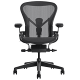 Herman Miller Office Task Chair Size A / Graphite Herman Miller Aeron Remastered Chair PostureFit SL - V2 (Fully-Loaded) - Renewed