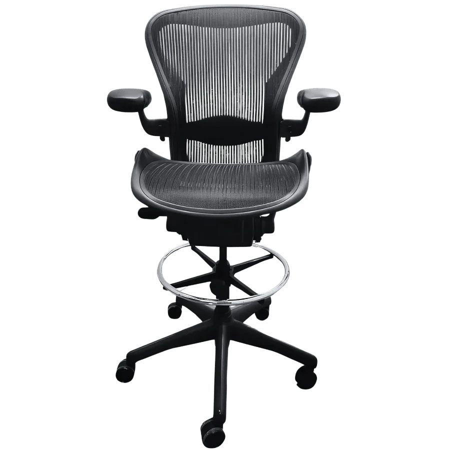 Herman Miller Office Task Chair Size C / Lumbar Support Herman Miller Aeron Classic (V1) Drafting Stool